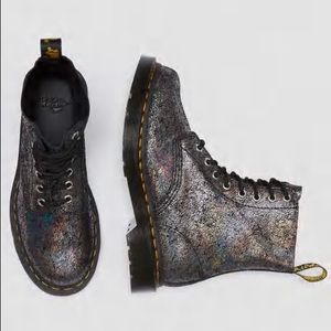 New Dr. Martens 1460 iridescent boots gunmetal